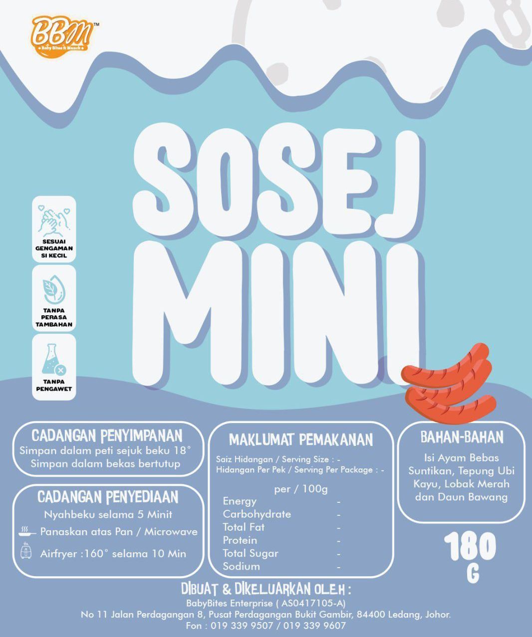 (8m+) Finger Food —Sosej Mini