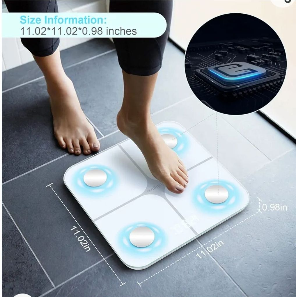 🌟NEW STOCK🌟 Bluetooth body (bmi) scales white