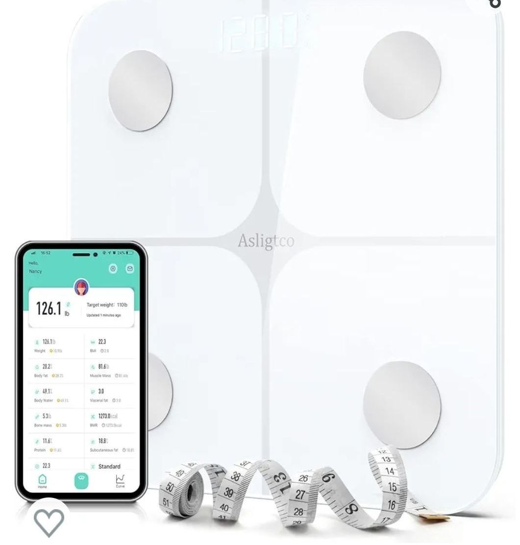 🌟NEW STOCK🌟 Bluetooth body (bmi) scales white