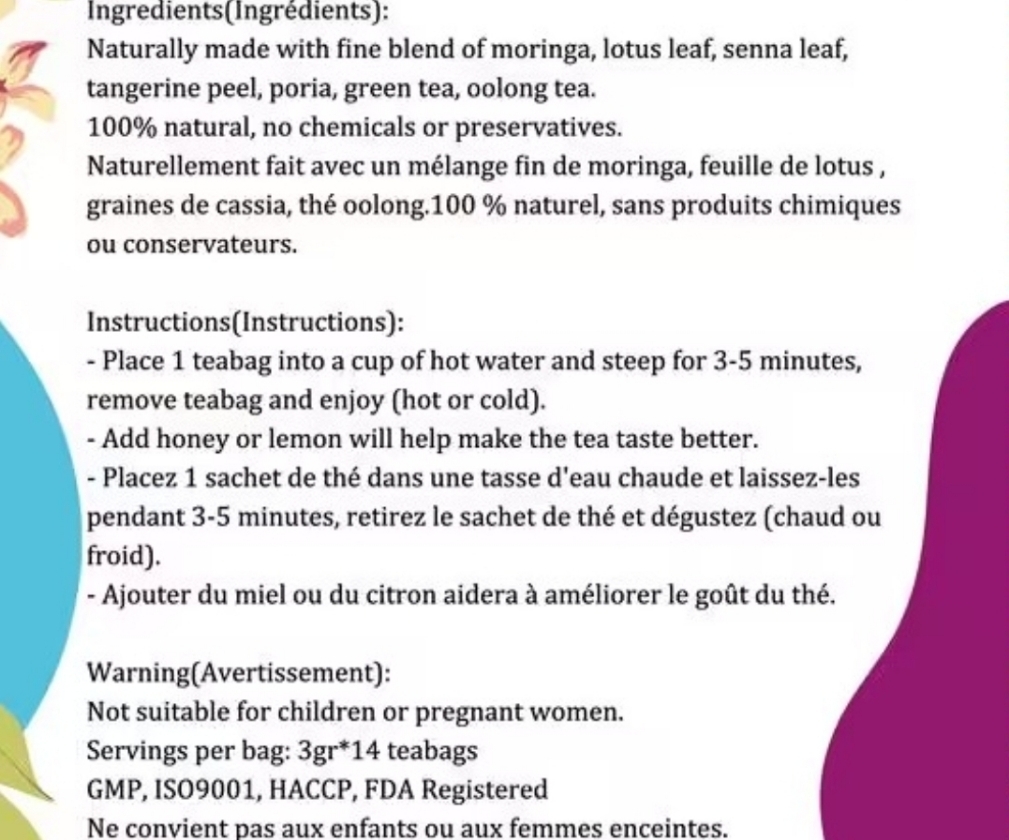 Month detox tea