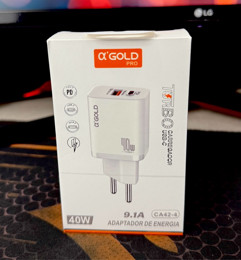 01- Fonte A’GOLD - Tipo C + USB 40W