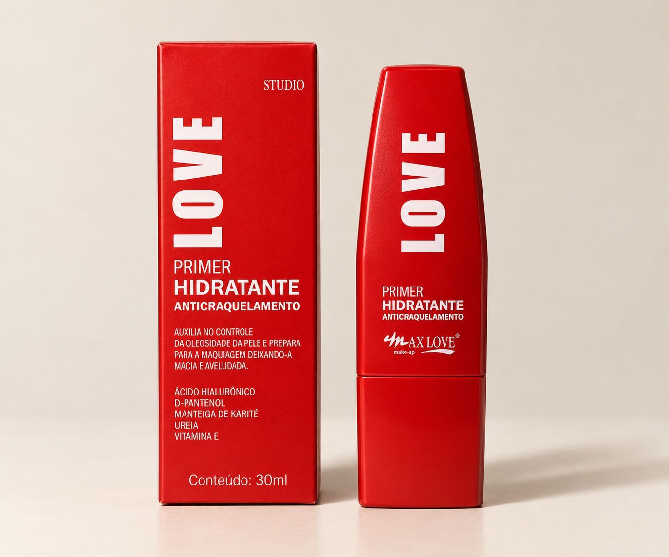 Primer Hidratante Anticraquelamento Max Love 30ml