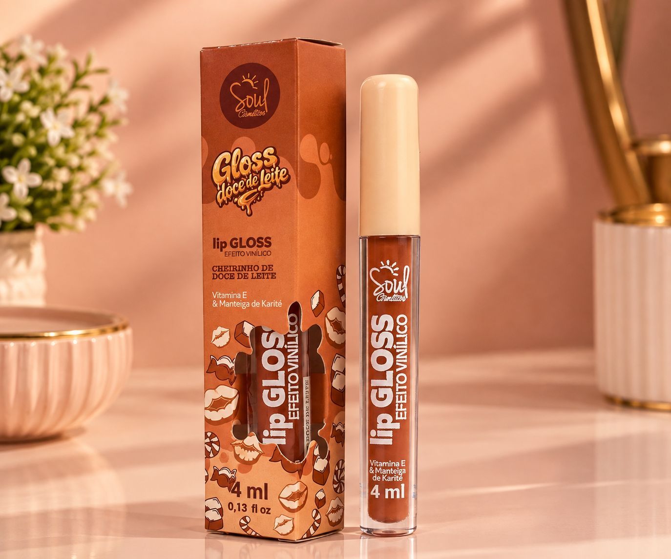 Gloss doce de leite soul cosmeticos