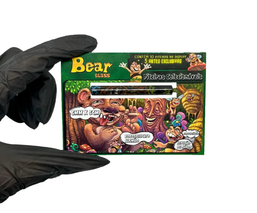 Piteira de Vidro - Bear Colecionável