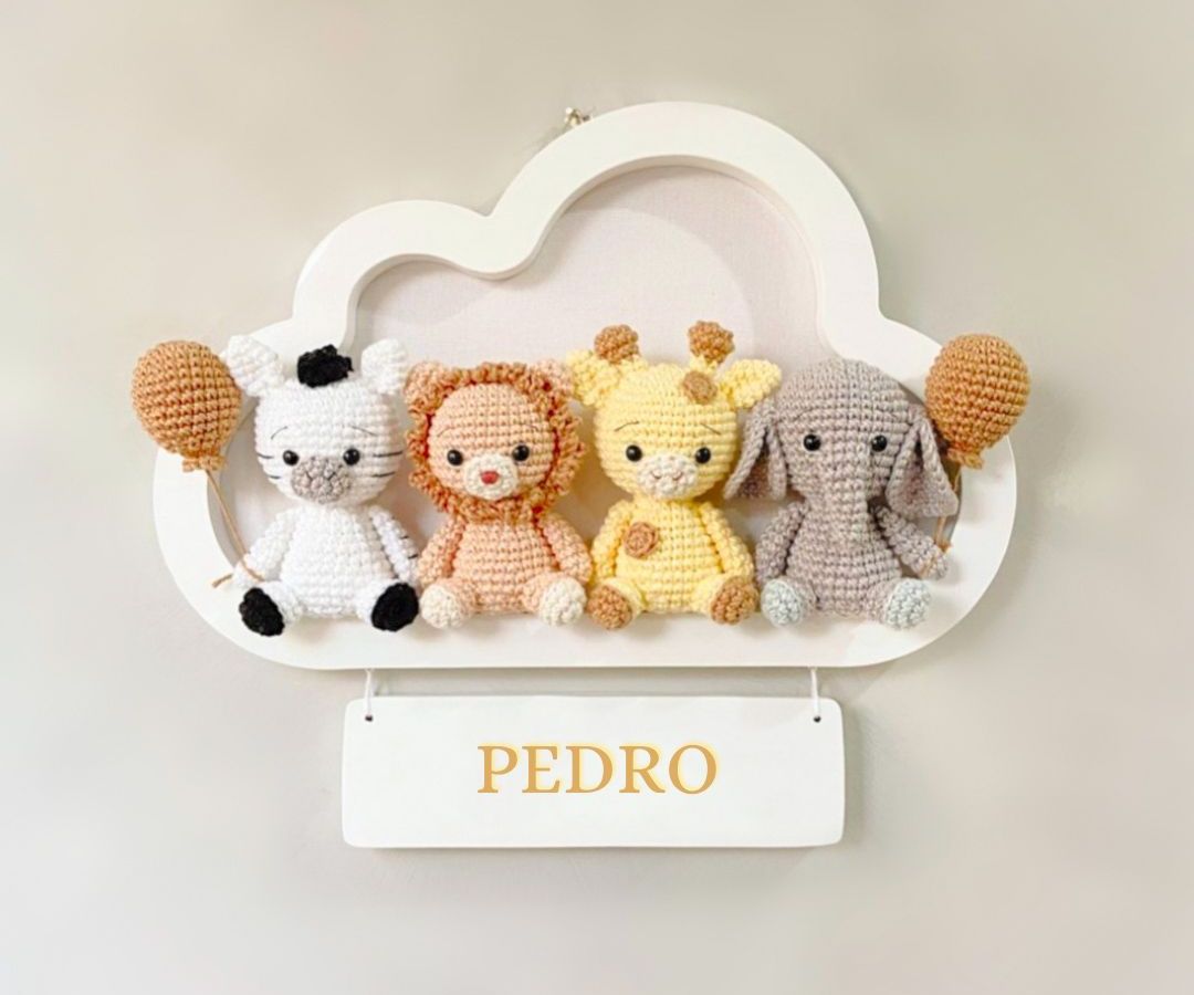 Porta maternidade - Tema safari