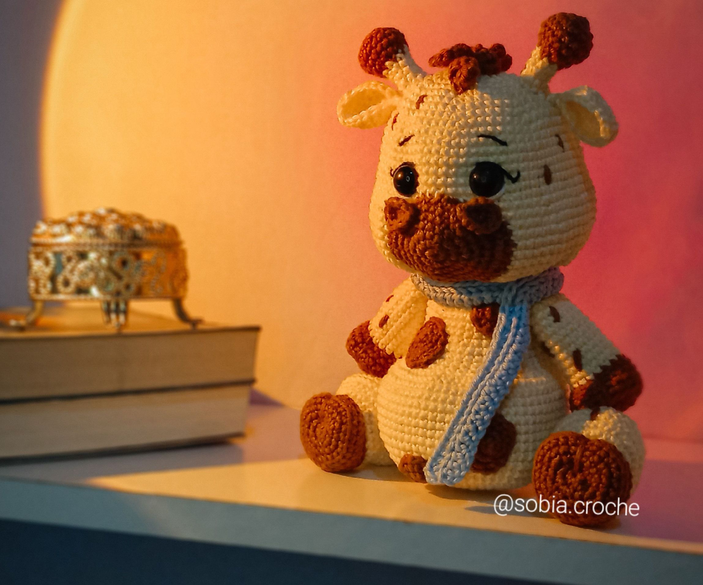 Girafa safari amigurumi