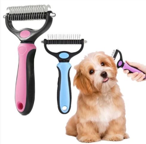 Cepillo Profesional Para Mascota 2en1 Con Rastrillo
