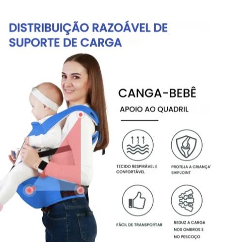 Canguro para bebe cargador porta bebe ajustable ergonómico FK23B-09