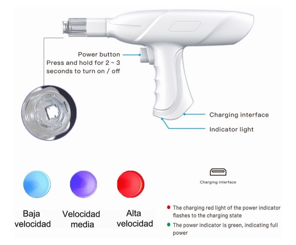 Pistola De Mesoterapia Rejuvenecimiento Facial Nano Portátil