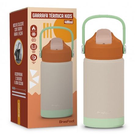GARRAFA TÉRMICA KIDS 400ML BEGE