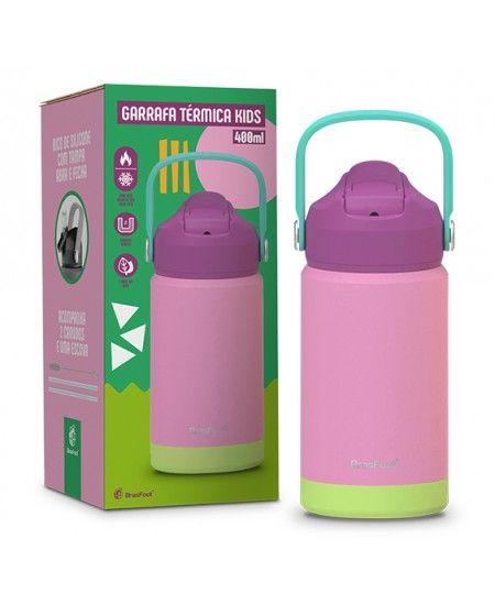 GARRAFA TÉRMICA KIDS 400ML ROSA