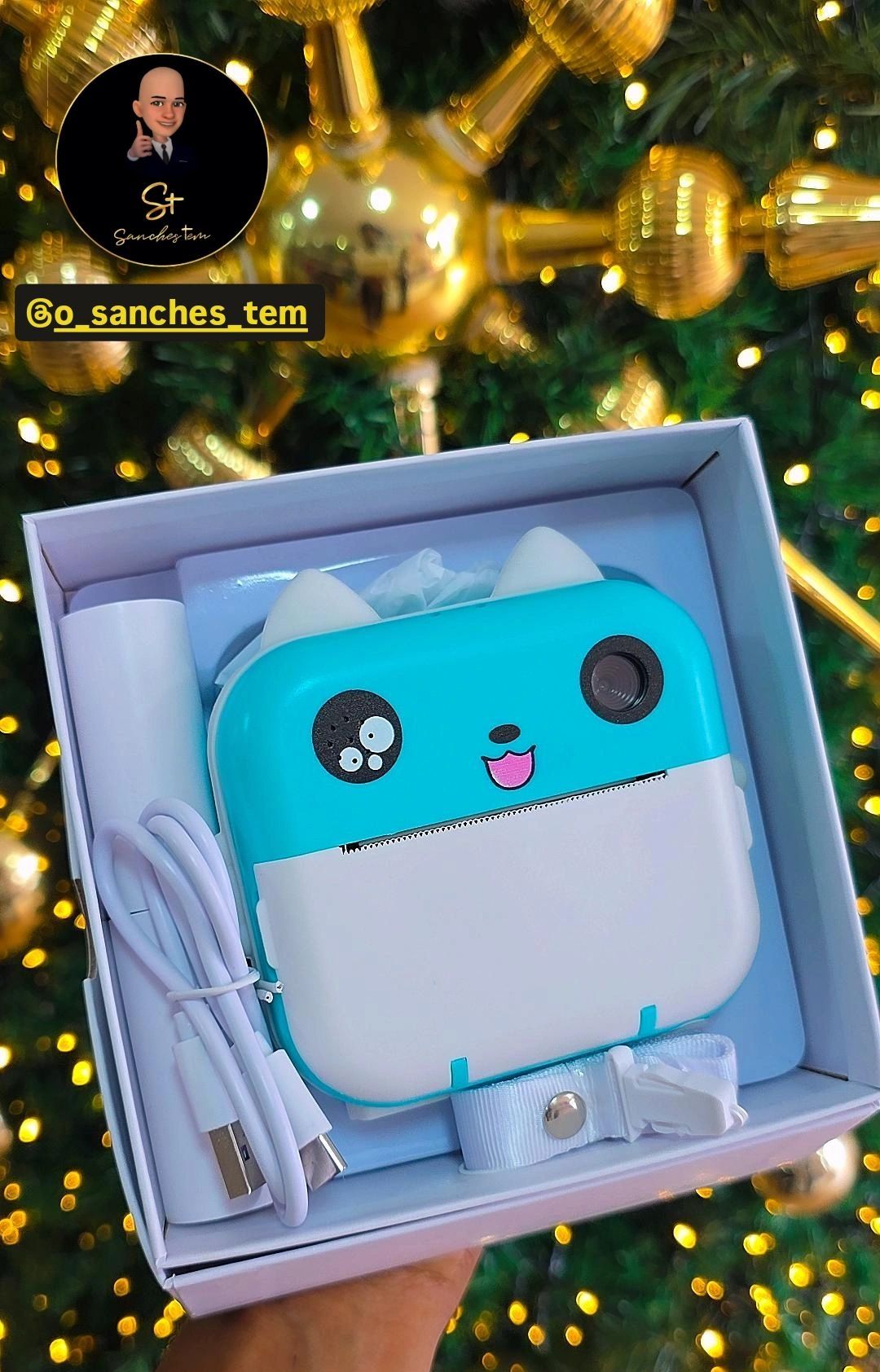 Câmera digital infantil que imprime na hora