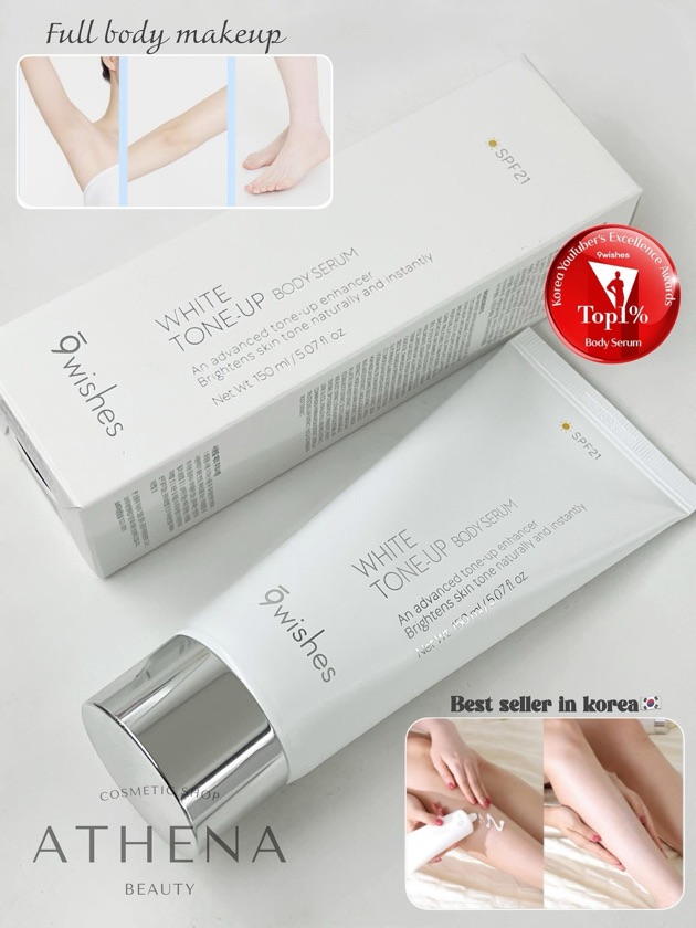 9whishes white tone up body serum 150ml