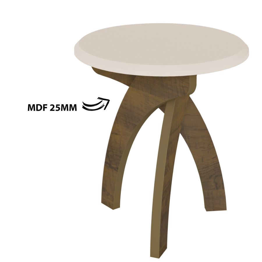 Mesa de Apoio com Detalhes Curvos Jade