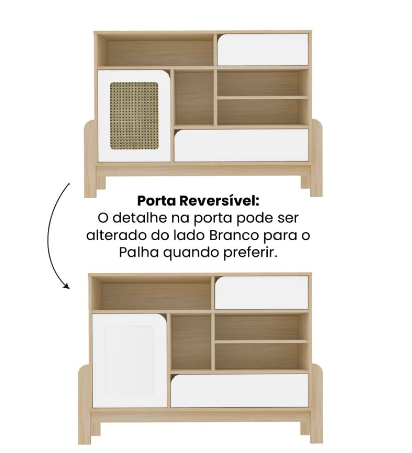 Buffet com Porta Reversível Nature