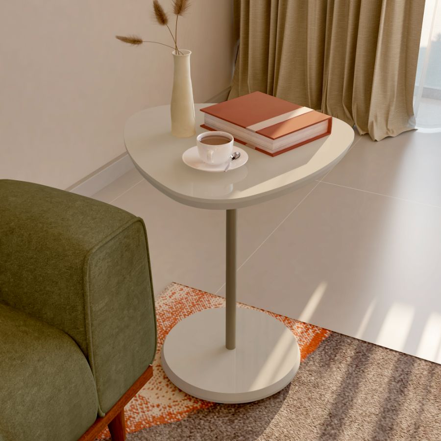 Mesa de Apoio Bel Alta com Pé de Metal Dourado