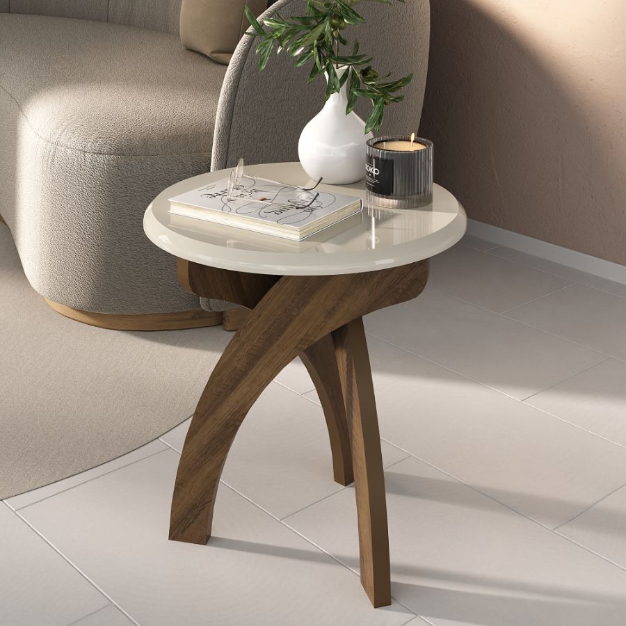 Mesa de Apoio com Detalhes Curvos Jade