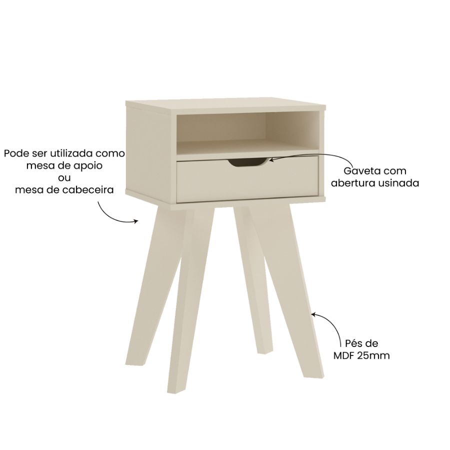 Mesa de Apoio com Gaveta Vip