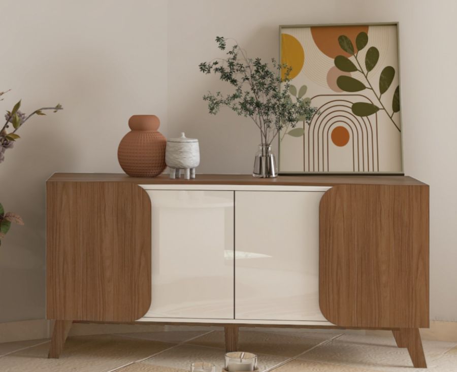 Buffet com Detalhes Curvos Elegance