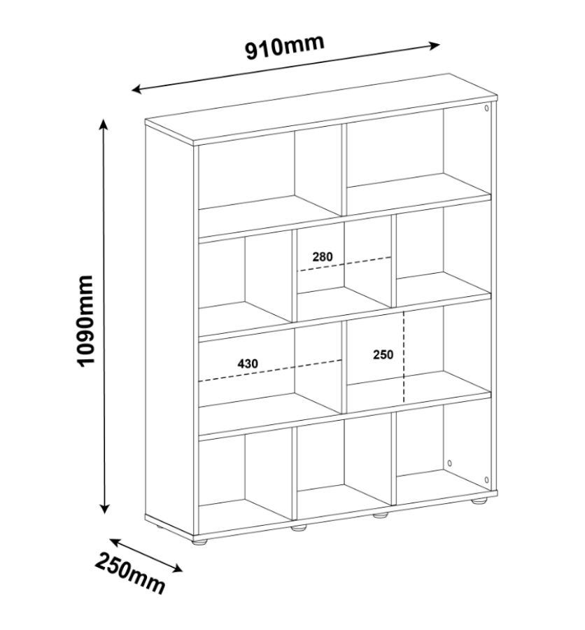 Estante com 10 Nichos Book