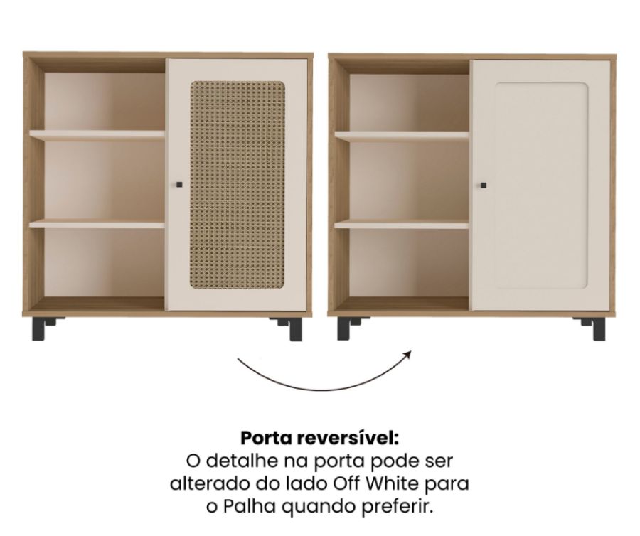 Buffet com Porta Reversível Charlotte