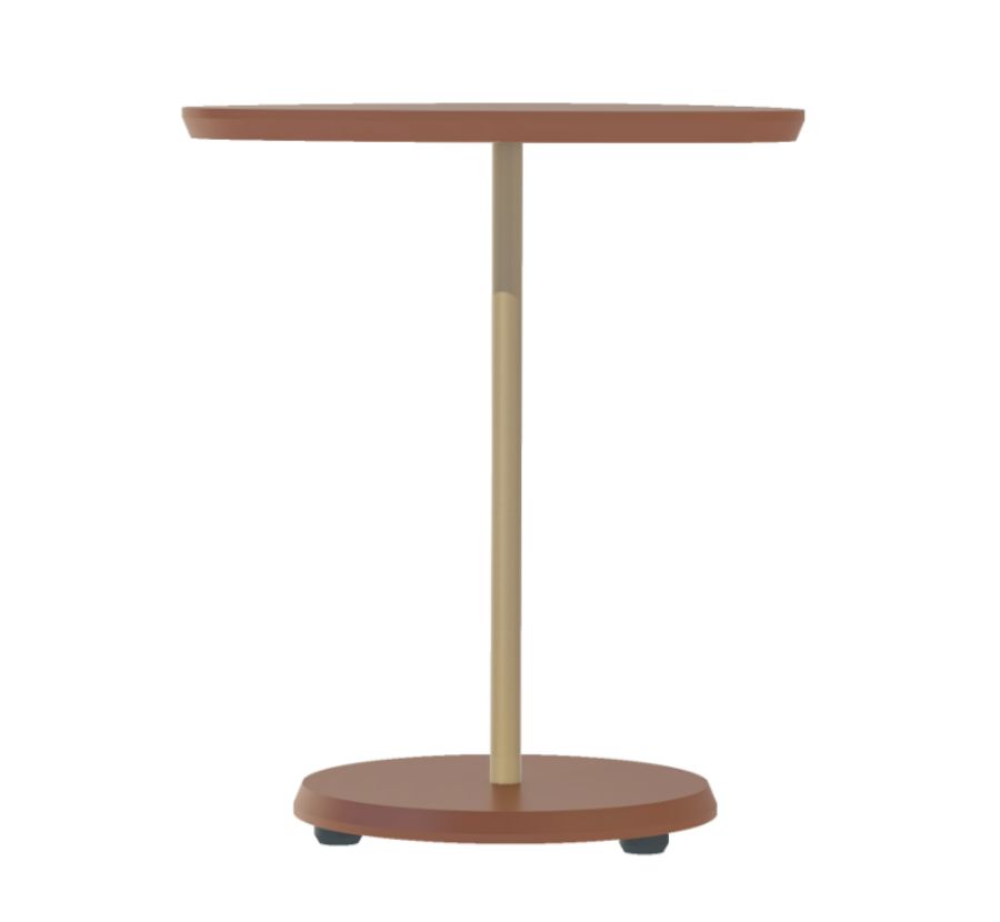 Mesa de Apoio Bel Alta com Pé de Metal Dourado