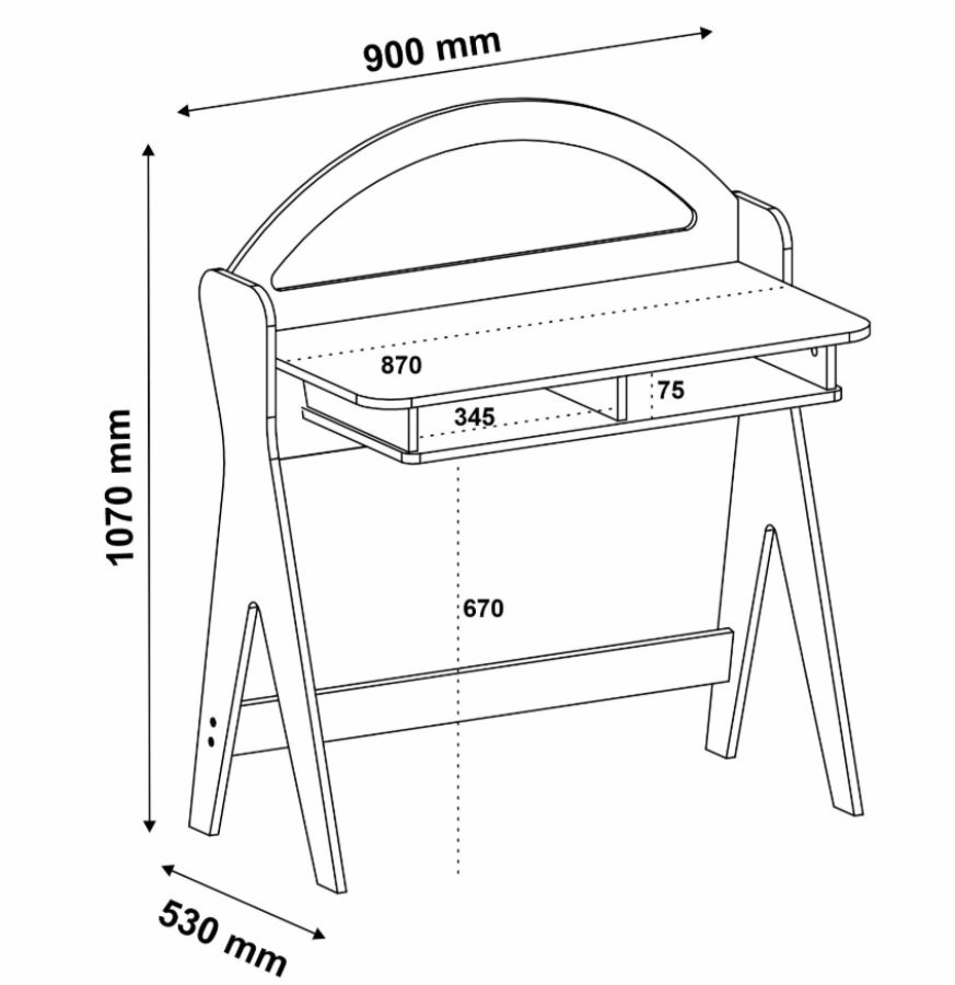 Escrivaninha com Arco Reversível Ceci