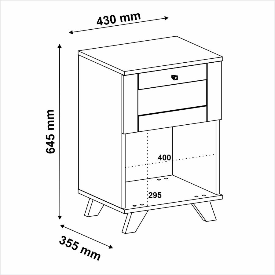 Mesa de Apoio com Pintura de Palha Trama