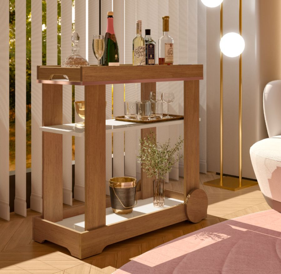 Carrinho Bar Rosé