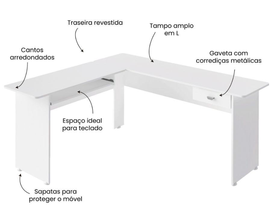 Escrivaninha de Canto Cannes