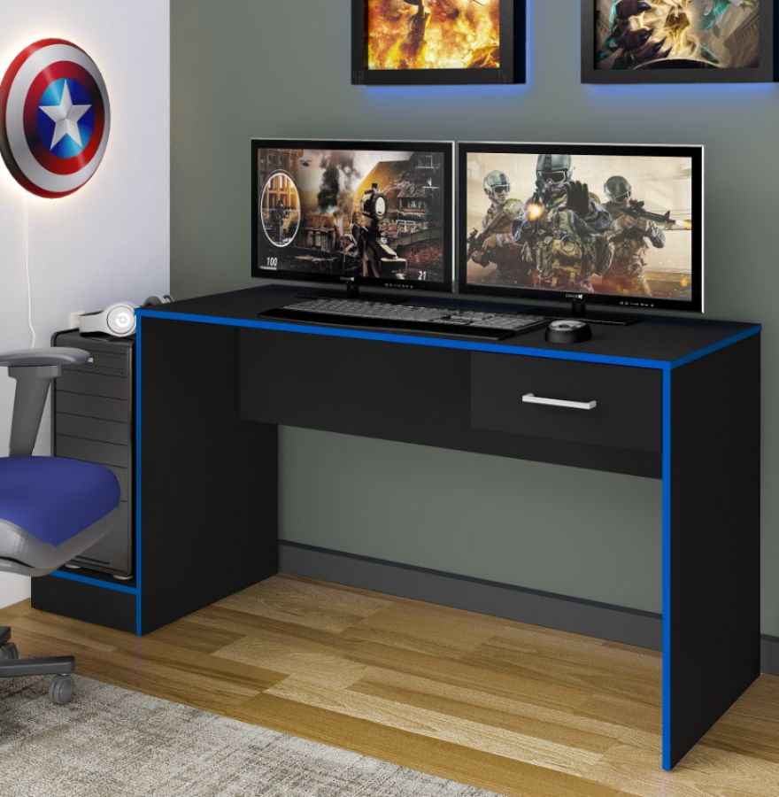 Escrivaninha com Borda Colorida Gamer