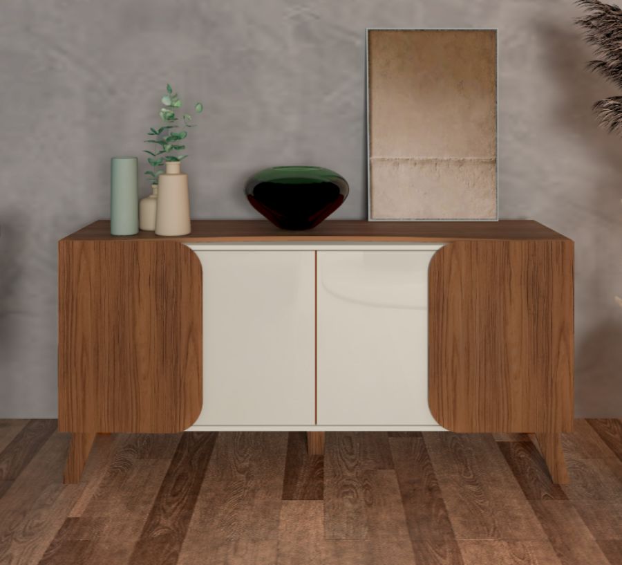 Buffet com Detalhes Curvos Elegance