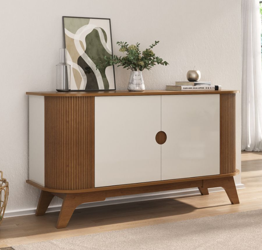 Buffet com Detalhe Ripado Arredondado Vivaldi