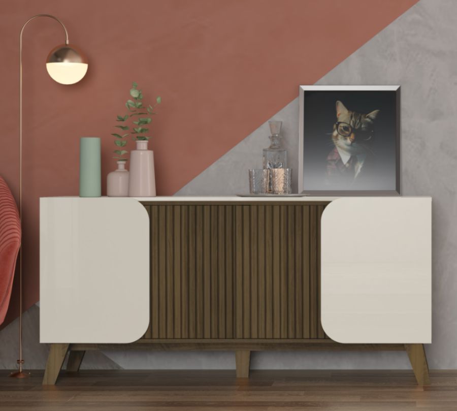 Buffet com Detalhes Curvos Elegance