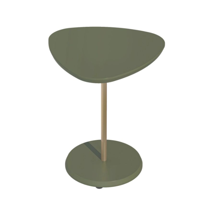 Mesa de Apoio Bel Alta com Pé de Metal Dourado