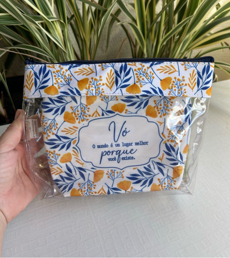 PRONTA ENTREGA - Kit floral azul com amarelo