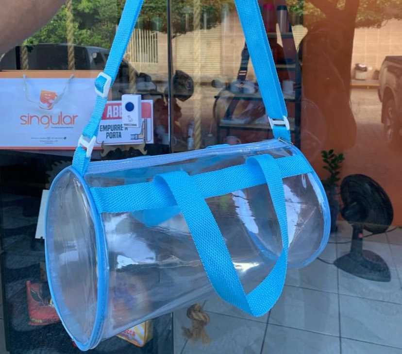 Bolsa cilindrica cristal