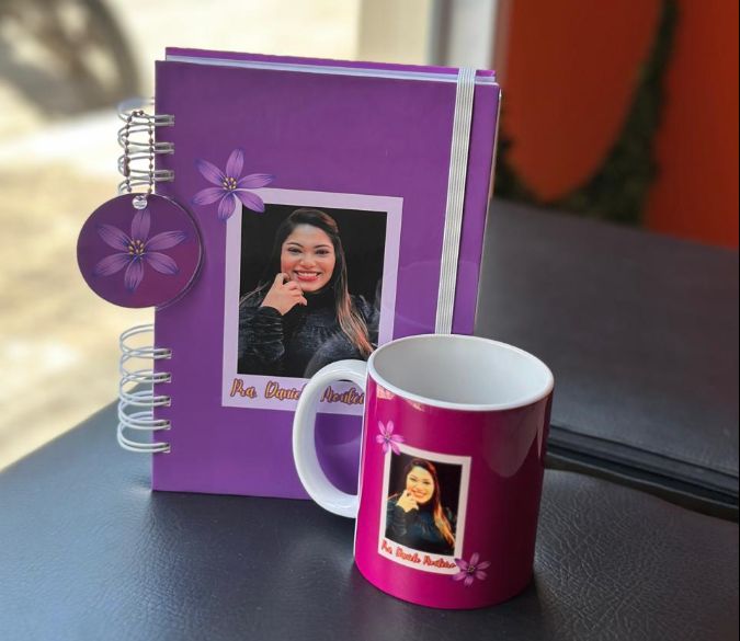 Agenda permanente com caneca