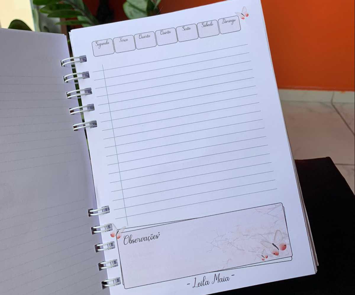 Agenda permanente simples com 90fls