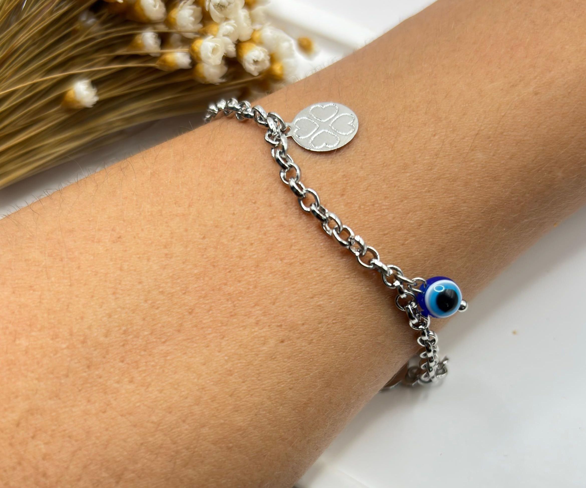 Pulseira Pingente Olho Grego