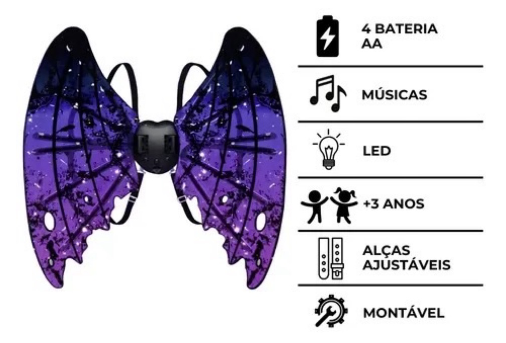 Alas ángel luces led