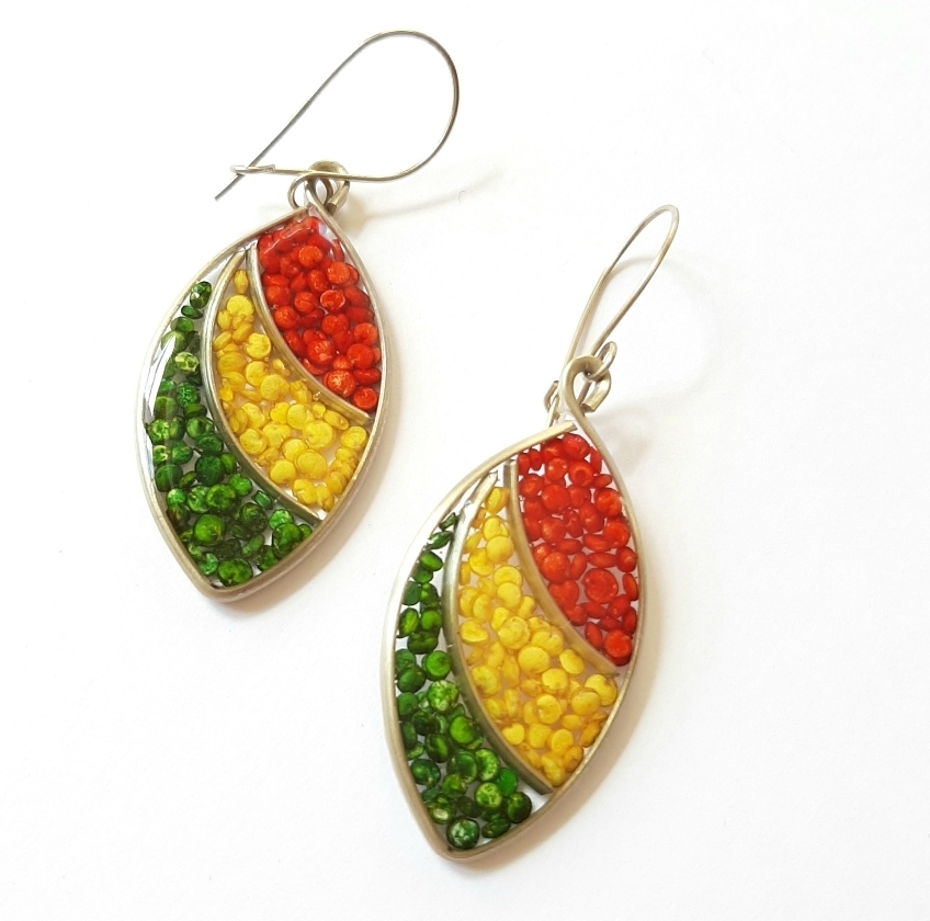 Aretes Tricolor Boliviana