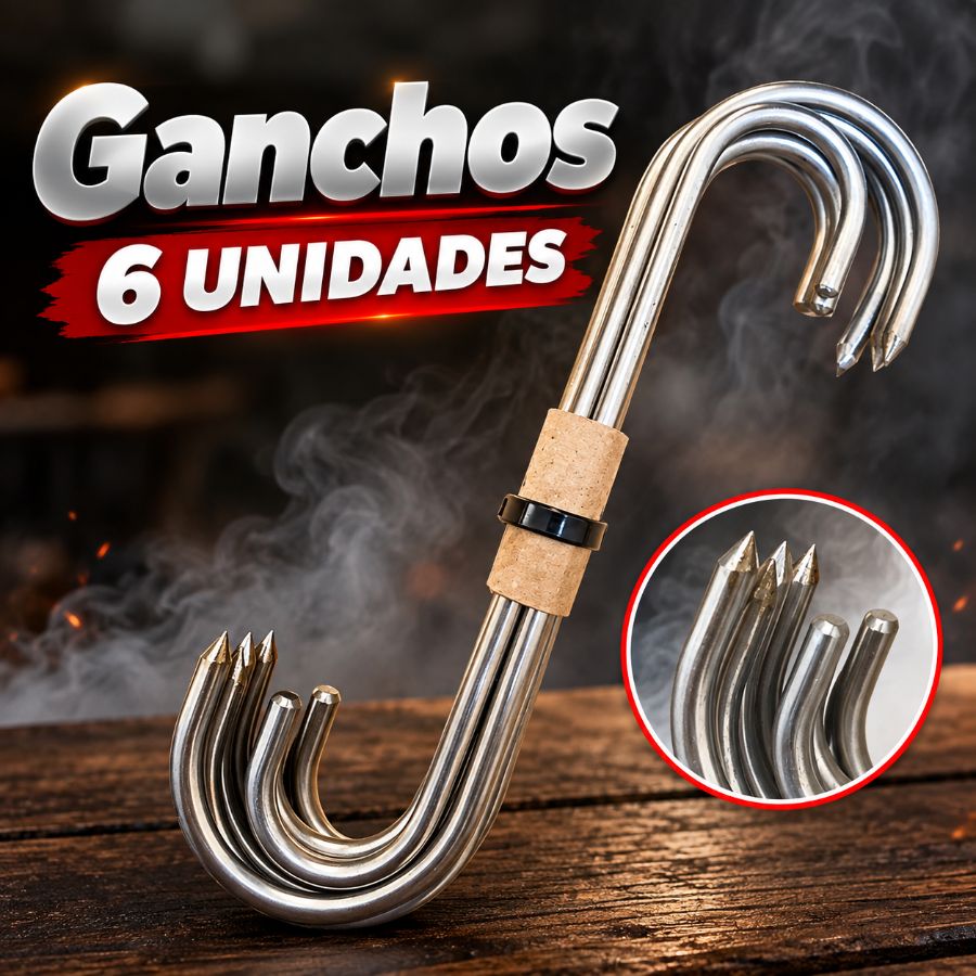 Ganchos Inox 6u