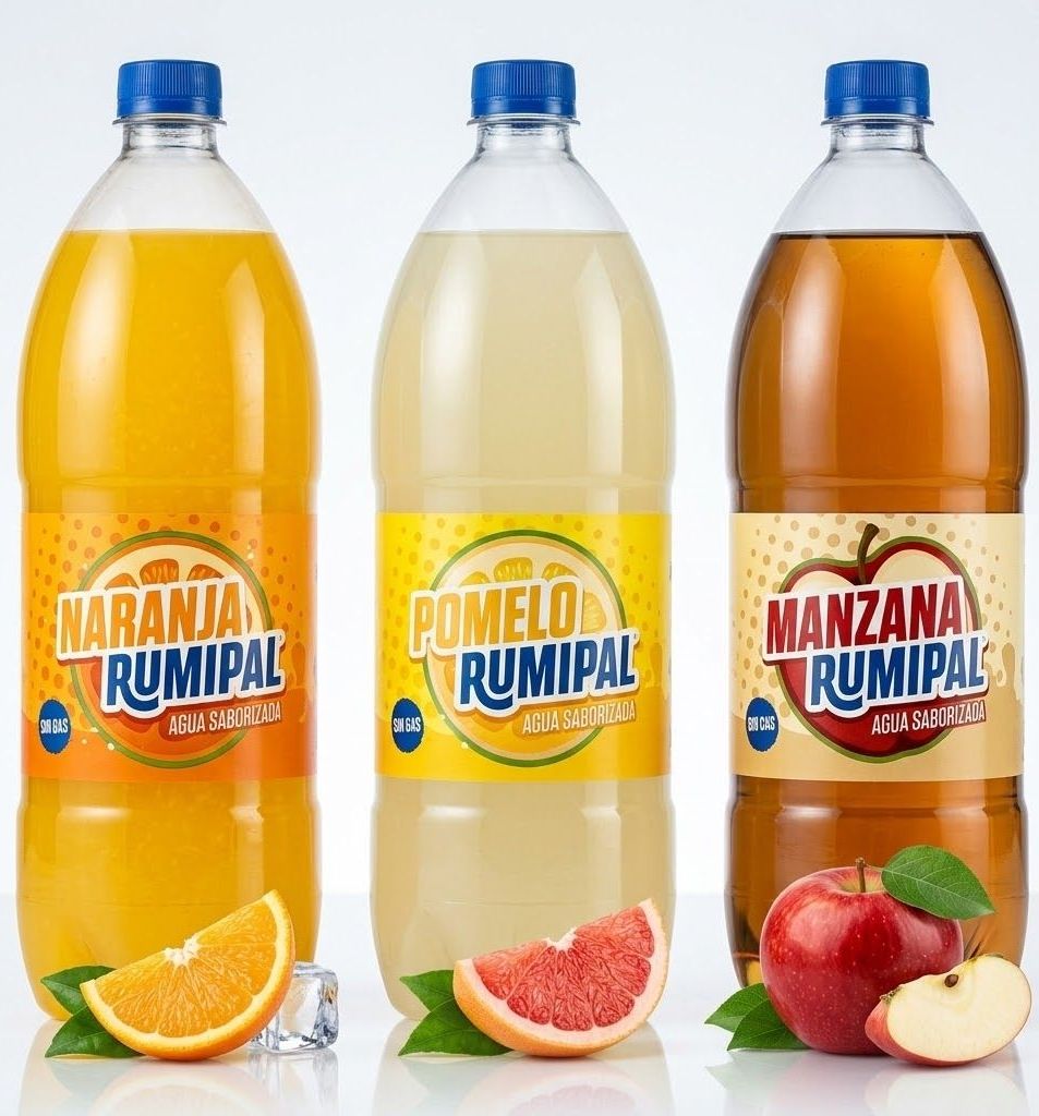 AGUA SABORIZADA RUMIPAL 1.5L (NARANJA, POMELO, MANZANA)