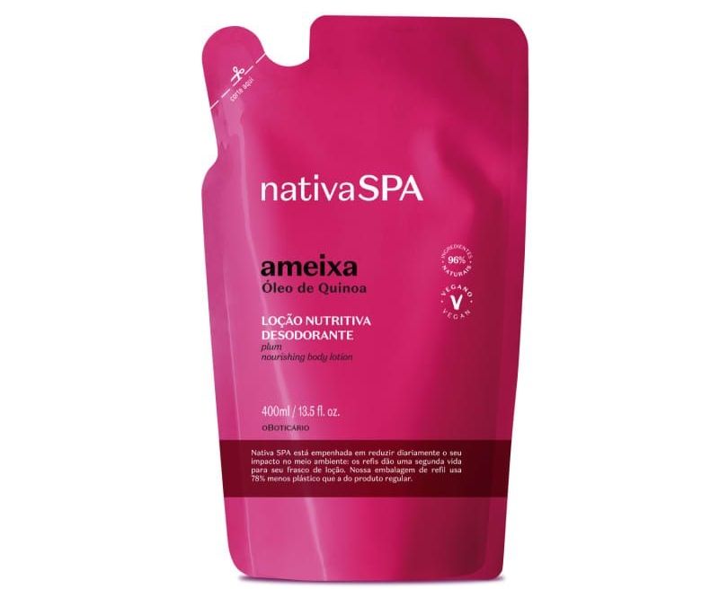 Boticario Refil Nativa spa Ameixa 350ml PIX R$39,90