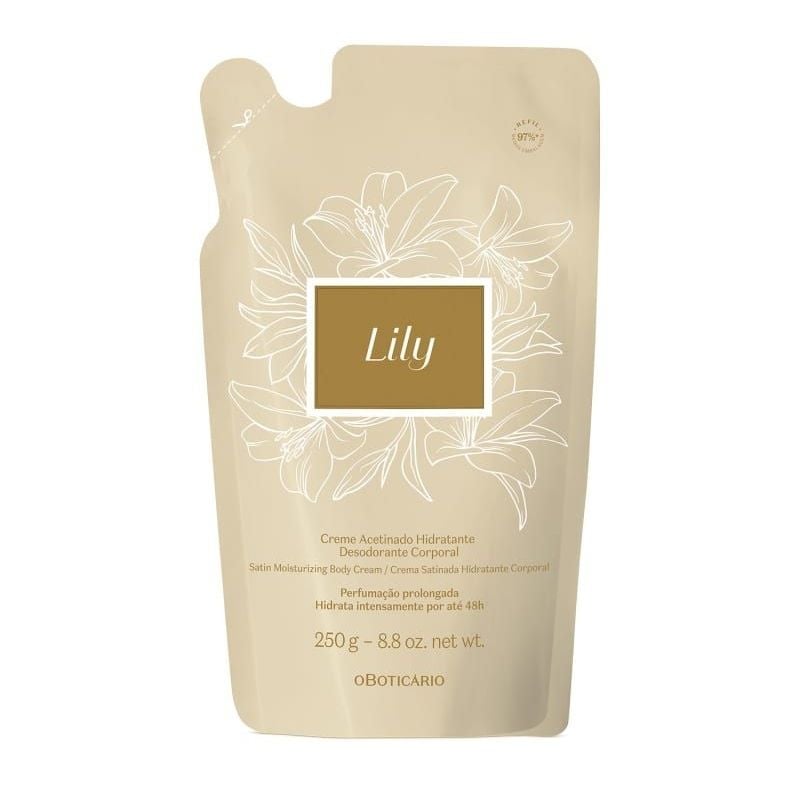 Boticario Refil Creme Lily 250g PIX R$69,92