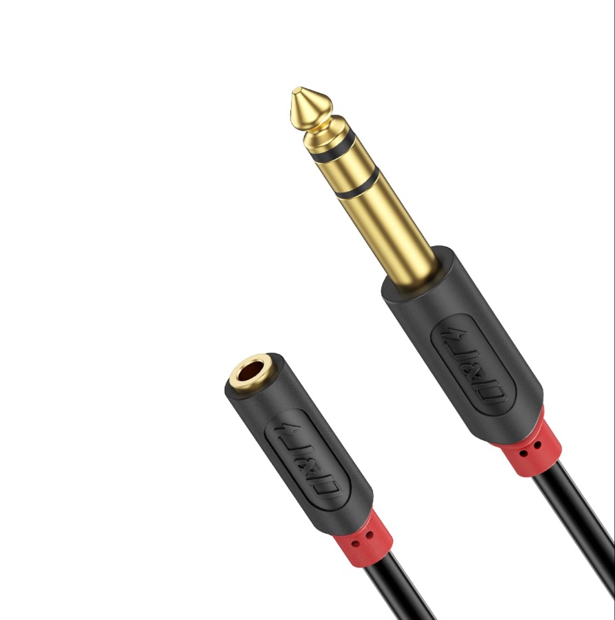 Extension de audifono de Jack 1/4 a hembra 3.55 mm (15 feets)