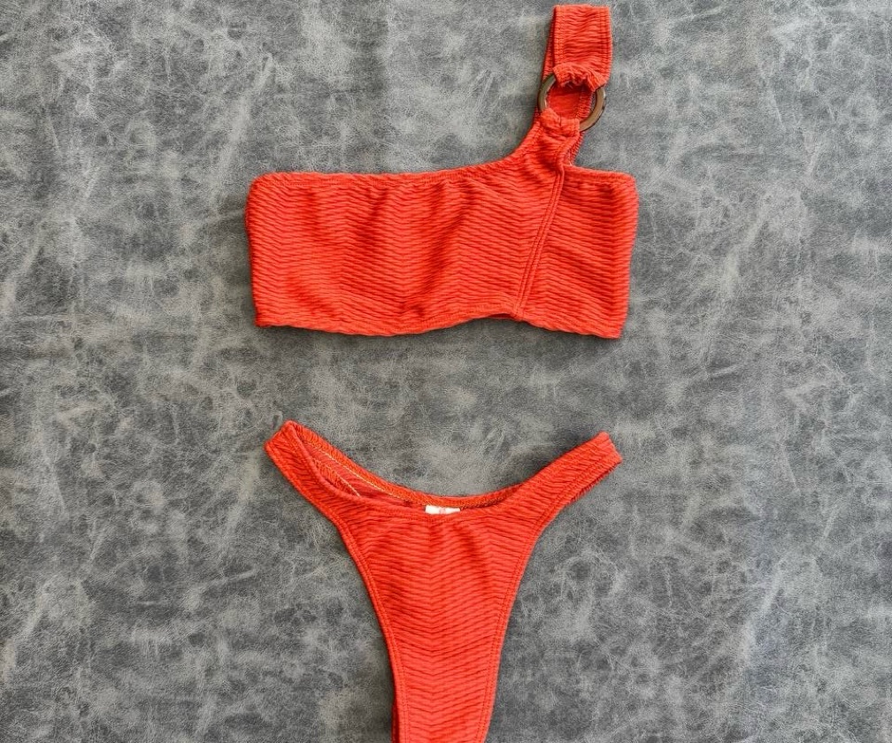 BIKINI ANDALUSIA | Un hombro + argolla | Colaless | AR8020