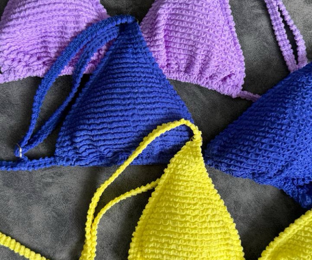 BIKINI LILO | Triángulo texturado Bali + less para atar | AR4735