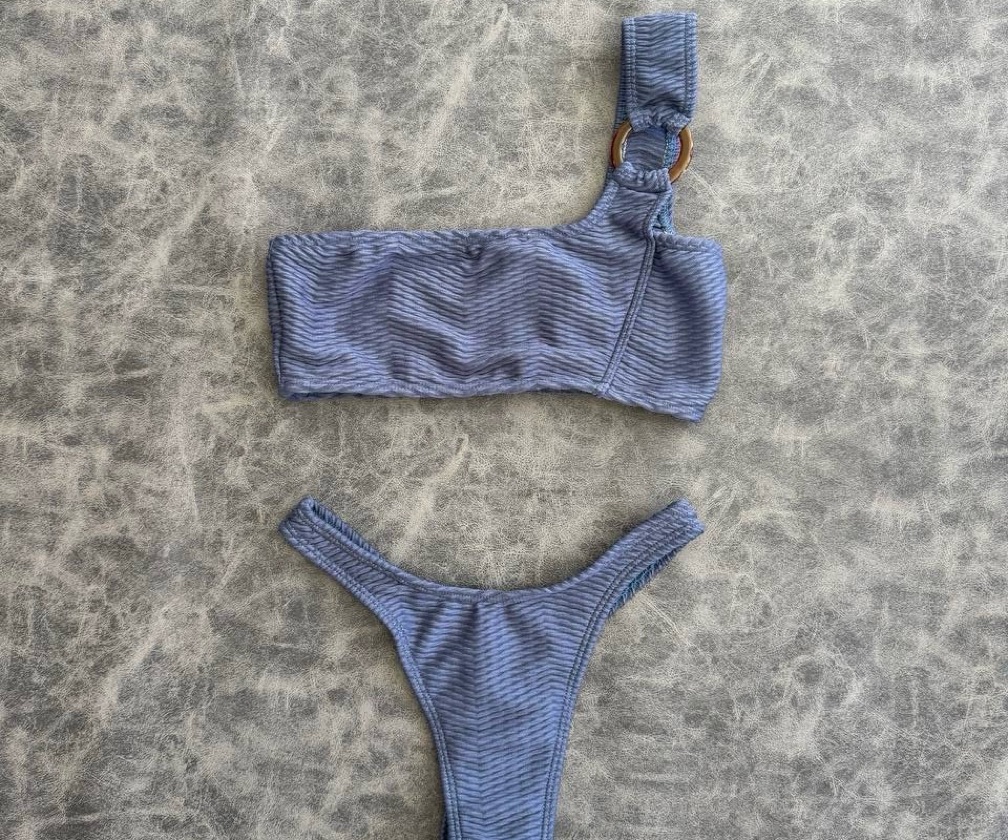 BIKINI ANDALUSIA | Un hombro + argolla | Colaless | AR8020